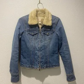 A&F | Faux fur lined denim jacket