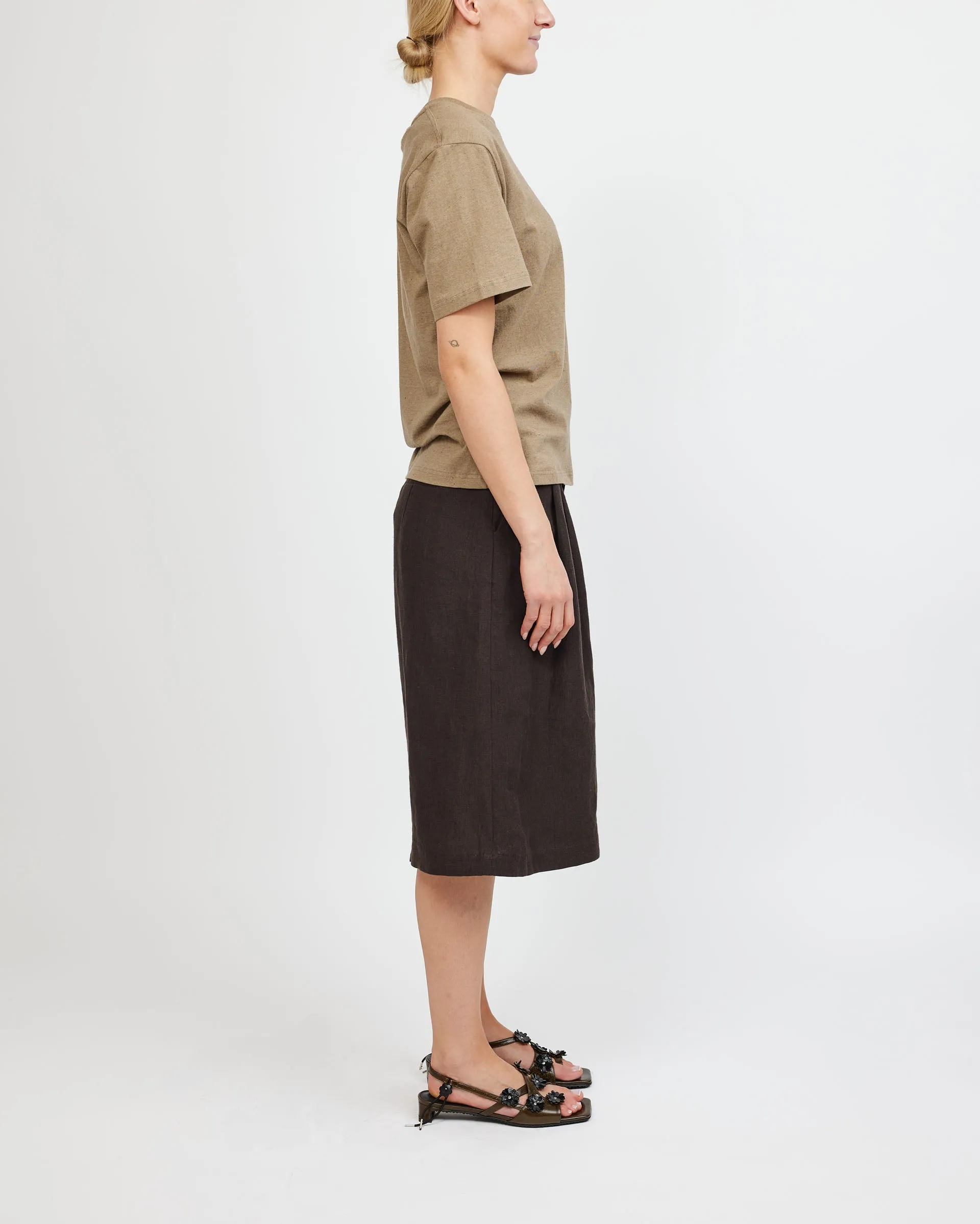 Af Agger Dark Brown Linen Culottes