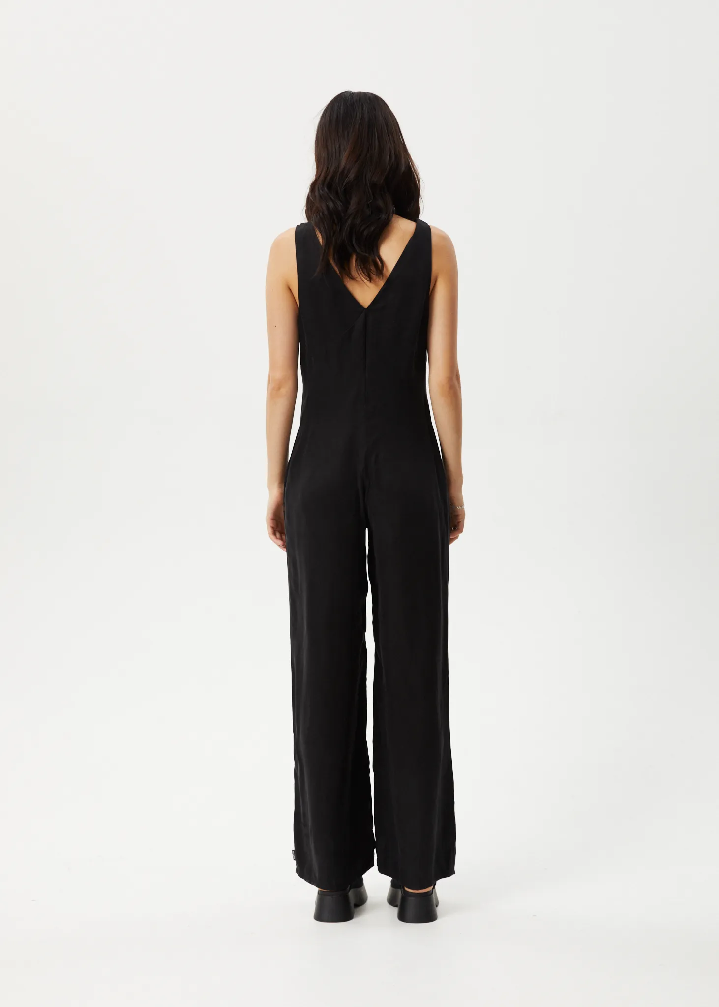 AFENDS Womens Grace - Cupro Jumpsuit - Black