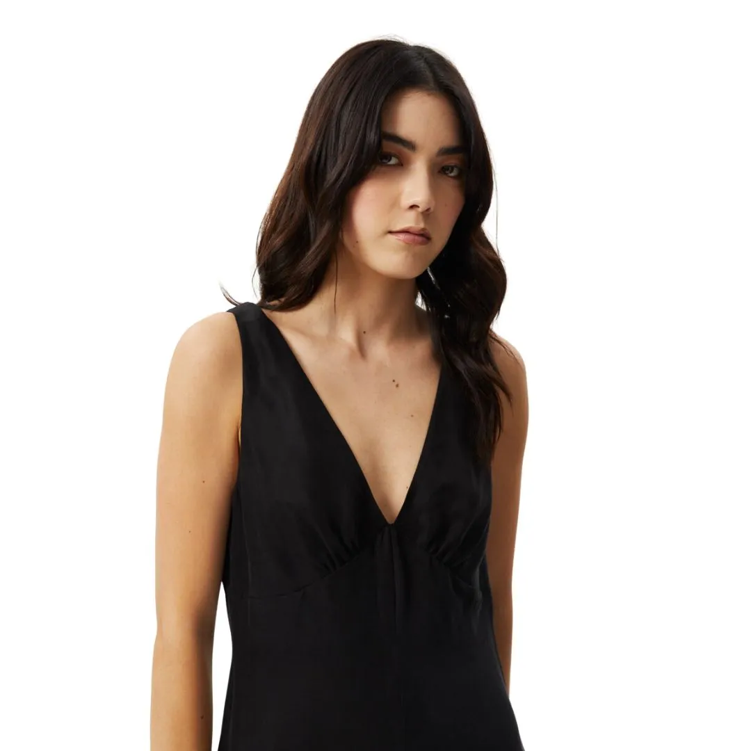 Afends Womens Grace Cupro Recycled Jumpsuit - Black