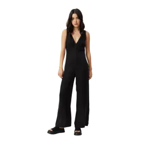 Afends Womens Grace Cupro Recycled Jumpsuit - Black