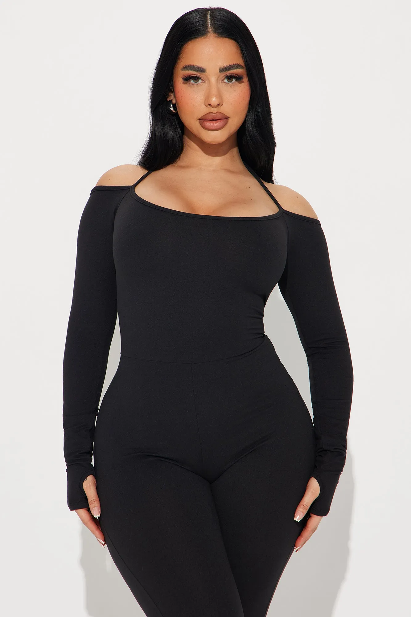 All For You Off Shoulder Jumpsuit - Black