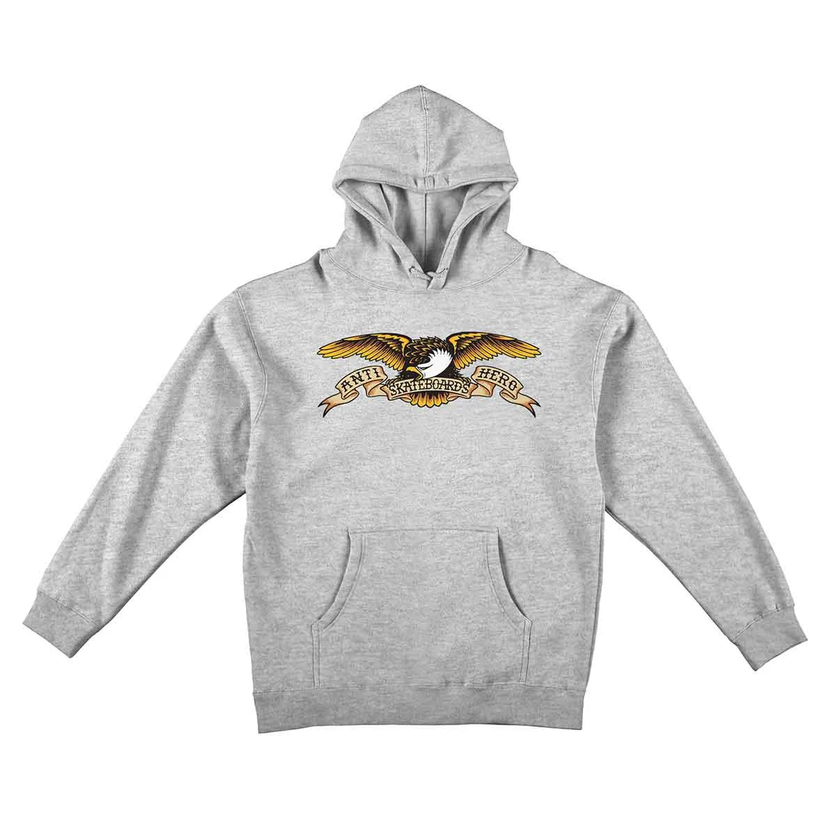 ANTIHERO Youth Eagle Pullover Hoodie Grey Heather/Multi Color Prints