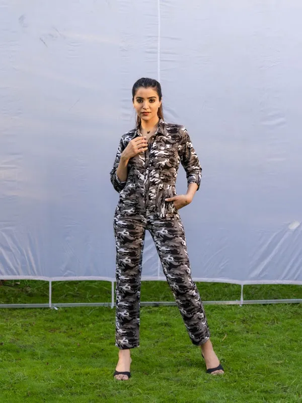 Ash Camouflage Jumpsuit