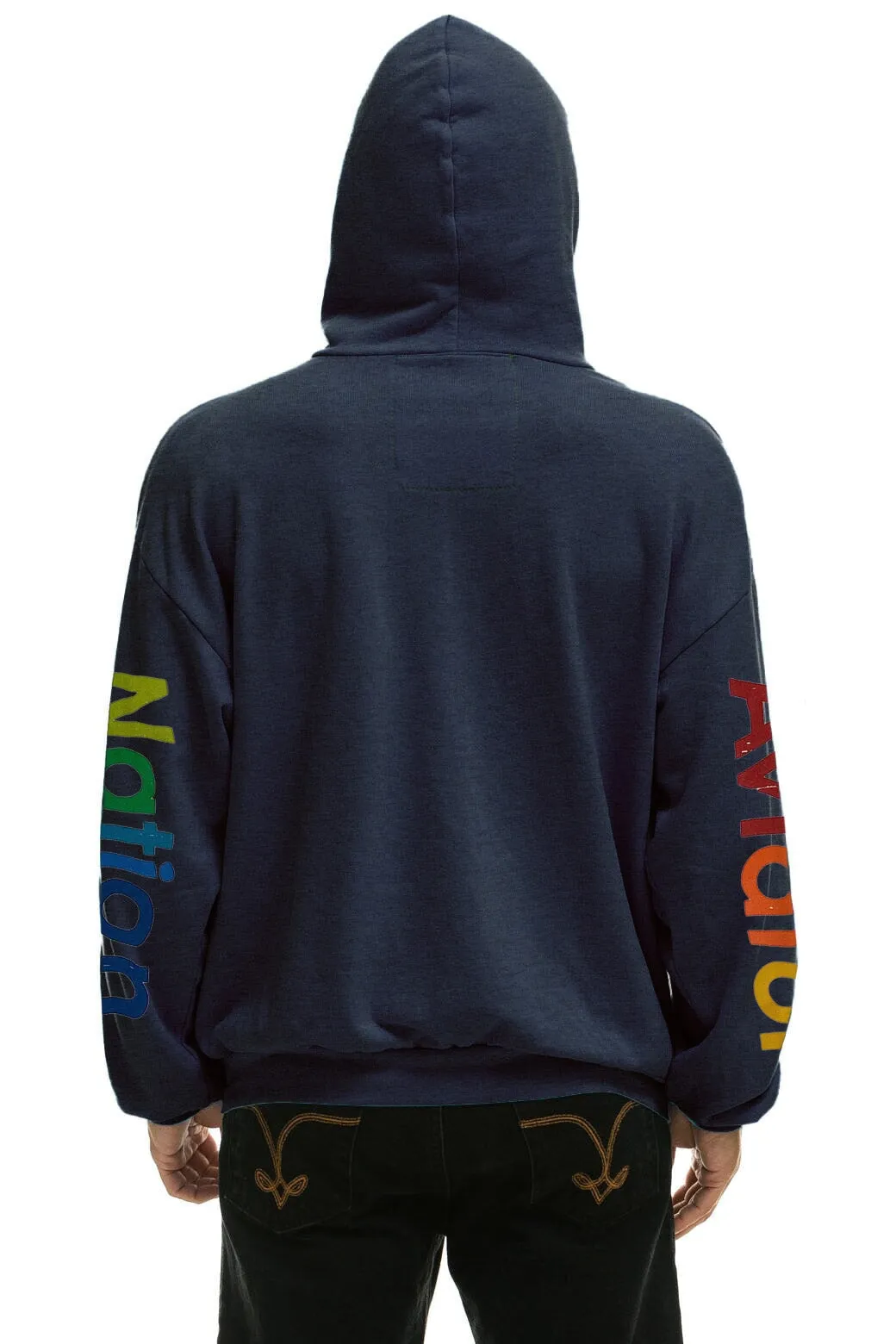 AVIATOR NATION MALIBU RELAXED PULLOVER HOODIE - NAVY