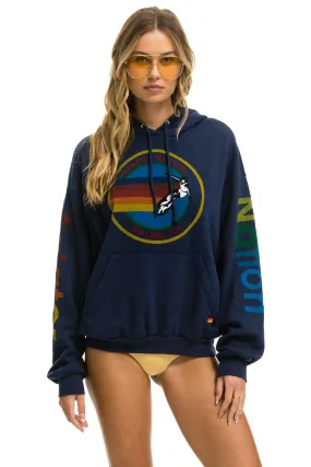 AVIATOR NATION MALIBU RELAXED PULLOVER HOODIE - NAVY