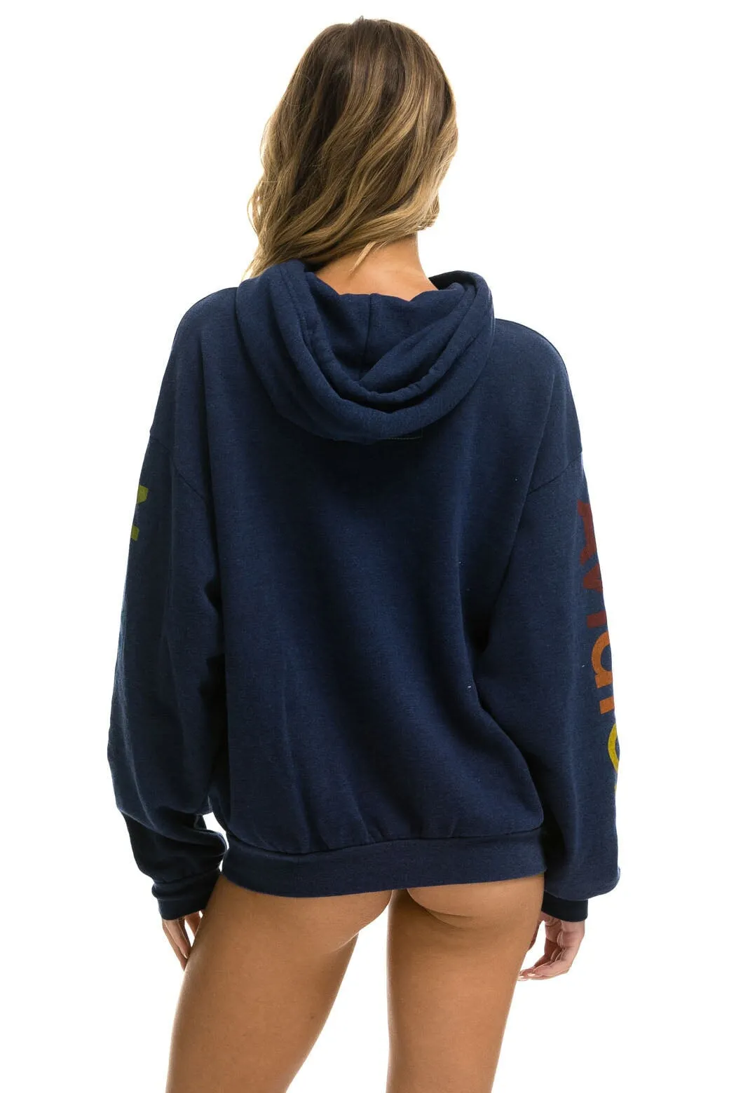 AVIATOR NATION MALIBU RELAXED PULLOVER HOODIE - NAVY