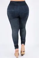 B4222XLBV Plus Size High Waist Full Length Legging