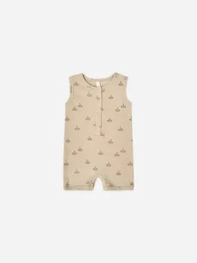 Baby Boy Romper | Henley - Boats | Quincy Mae