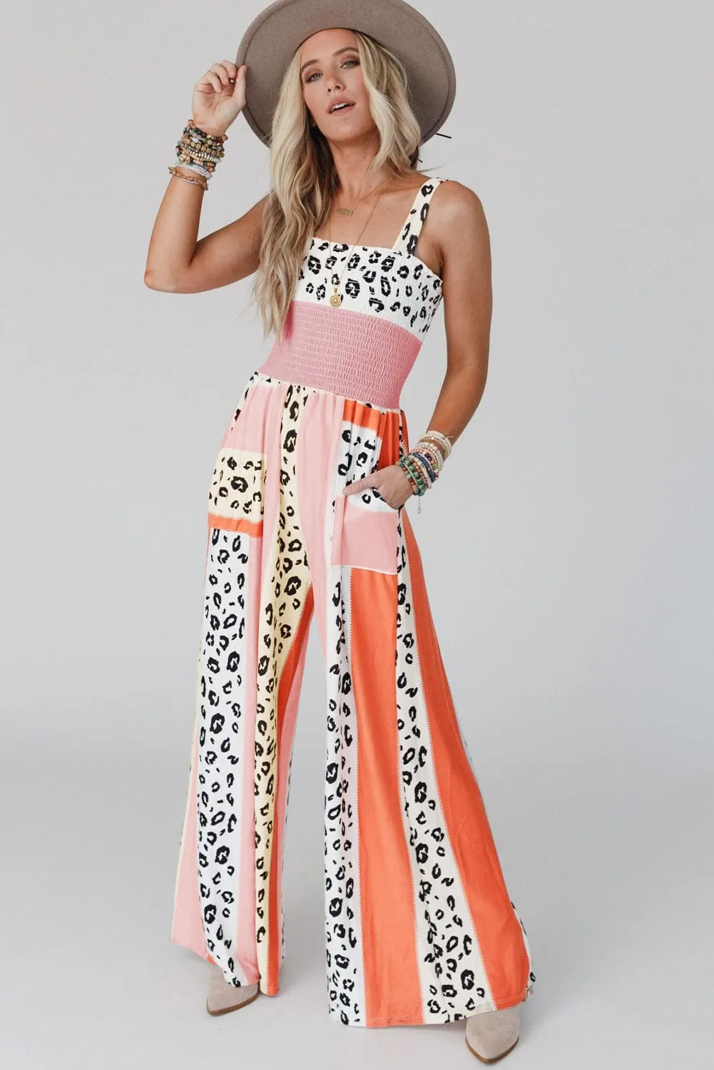 Beach Ready Leopard Print Jumpsuit