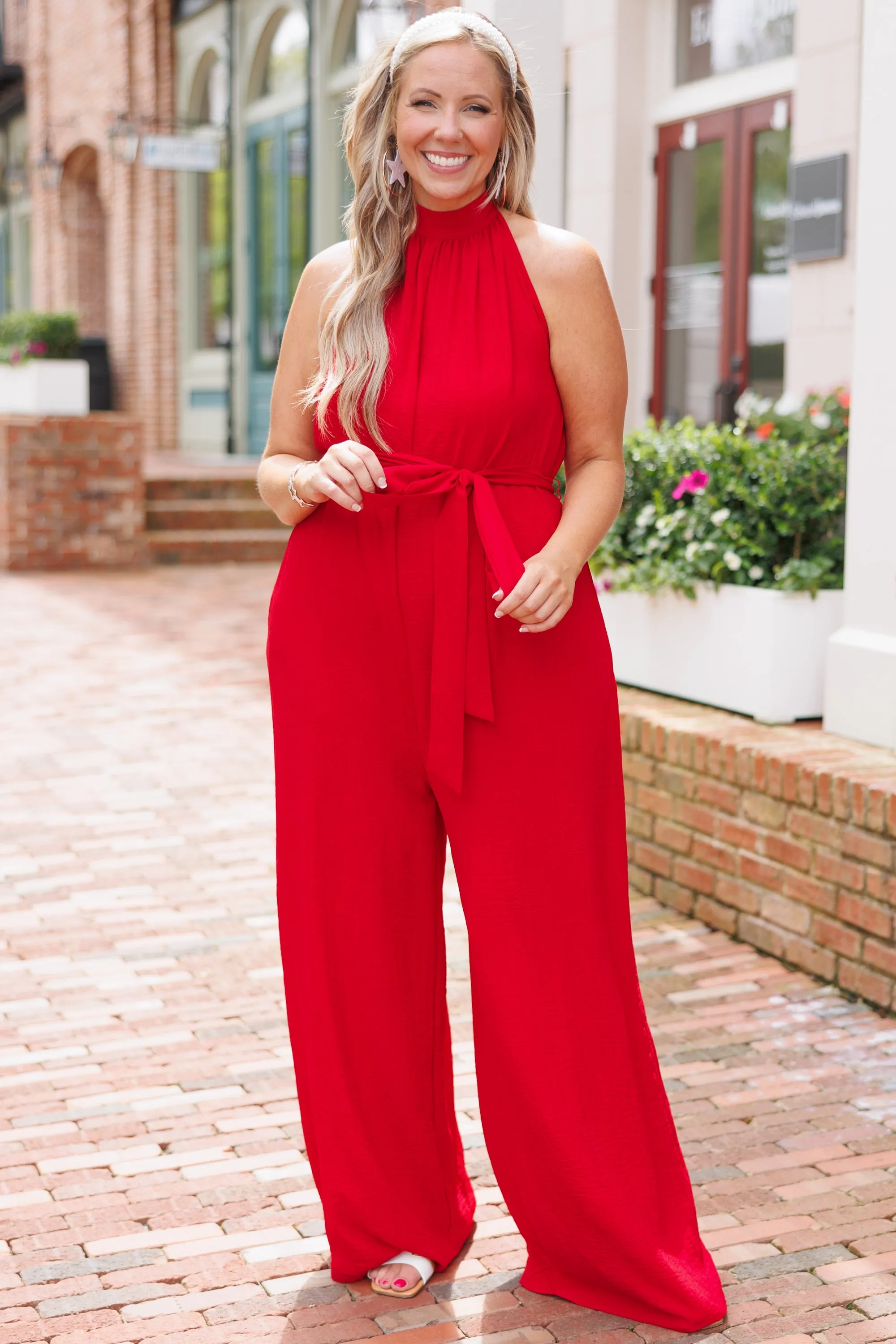 Beautiful Essence Jumpsuit, Red