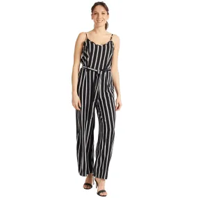 Black & White Striped Jumpsuit