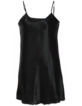 Black Classic Slip Dress - M