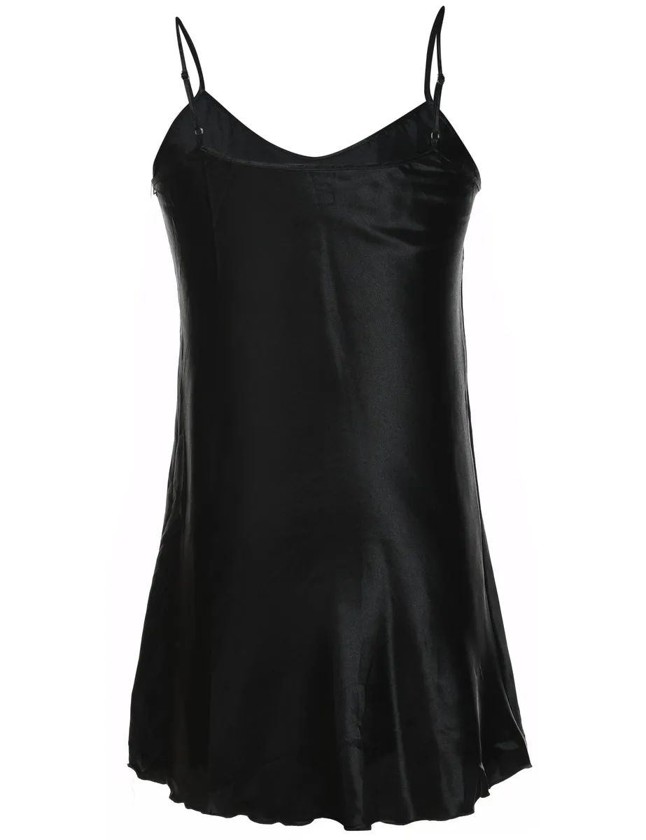 Black Classic Slip Dress - M