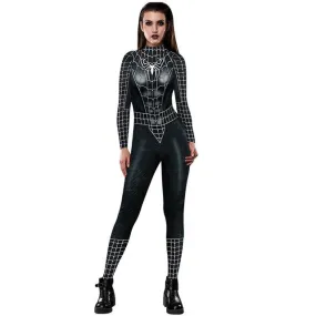 Black SPIDERMAN Cosplay Jumpsuit Costume For Women