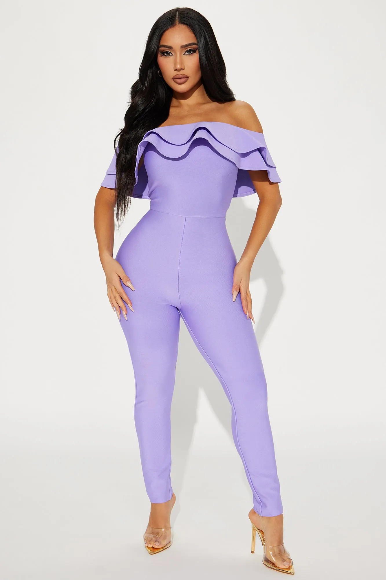 Bloom For You Bandage Jumpsuit - Lavender