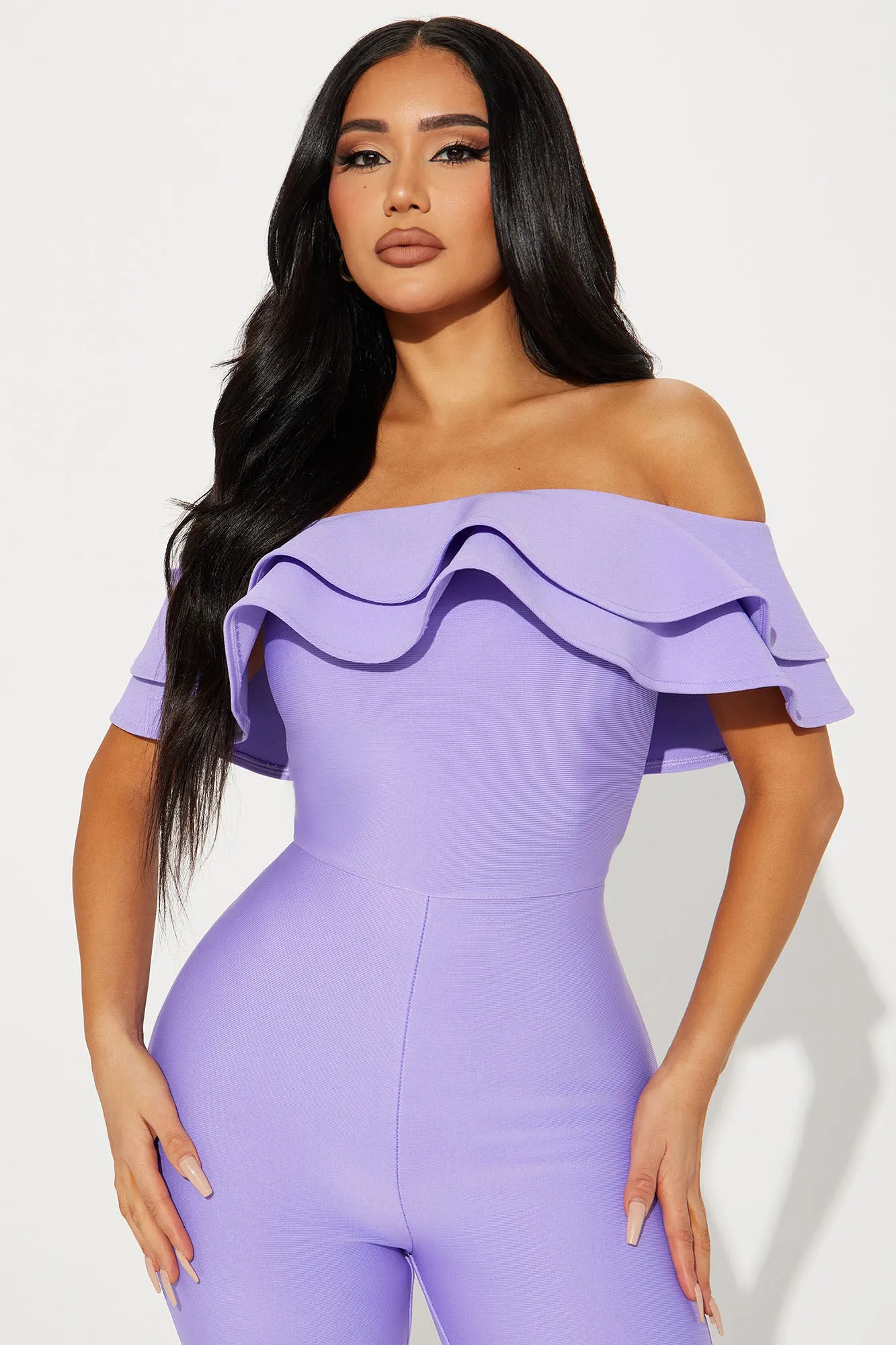 Bloom For You Bandage Jumpsuit - Lavender