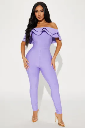 Bloom For You Bandage Jumpsuit - Lavender