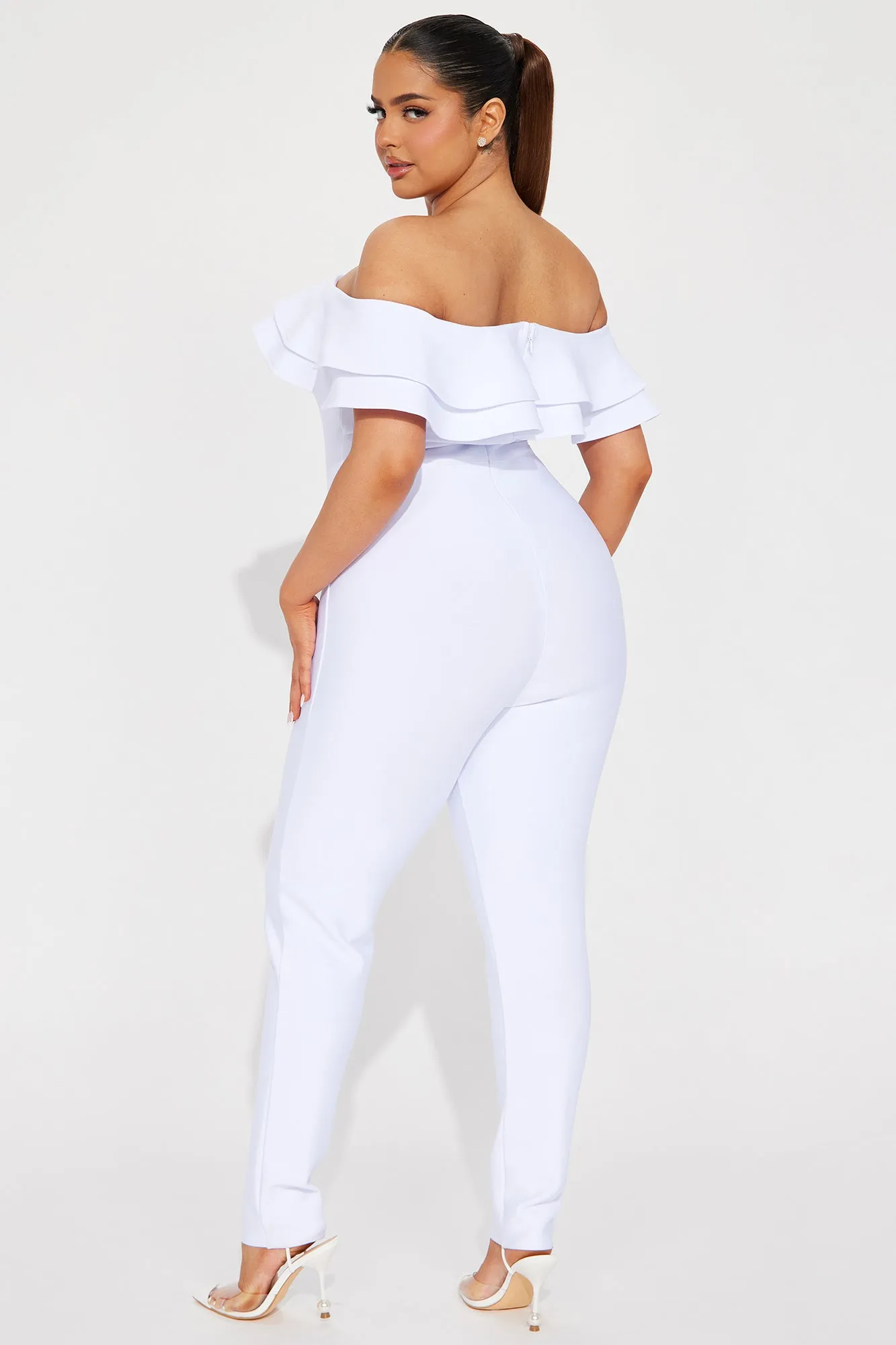 Bloom For You Bandage Jumpsuit - White