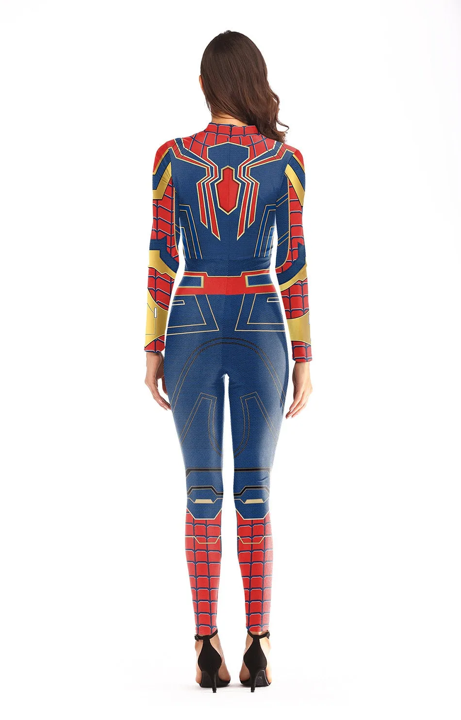 Blue Infinity War SPIDERMAN Jumpsuit Costume For Women