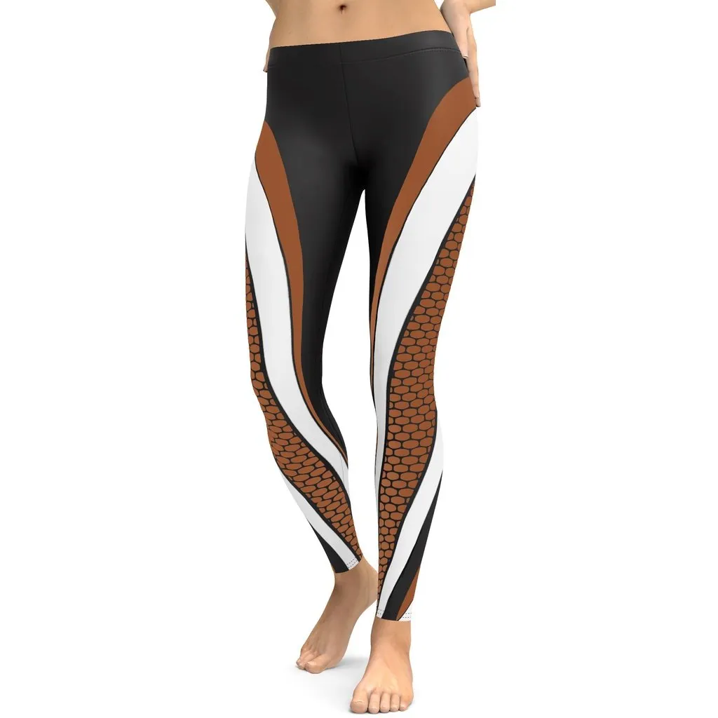 Bold Line Deep Brown Leggings