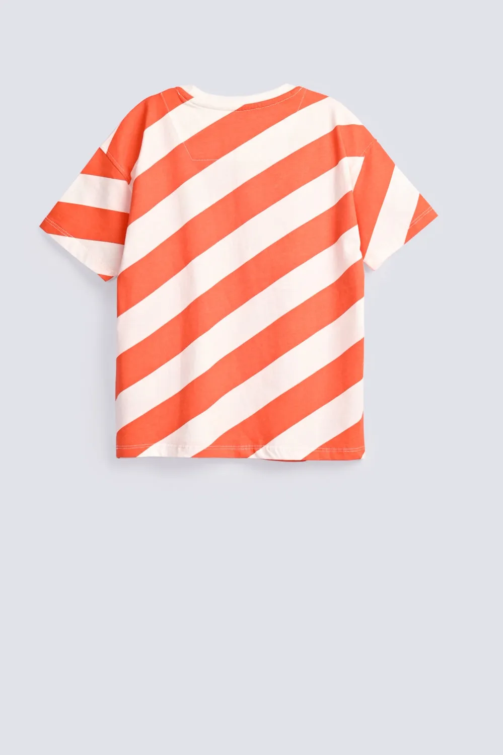 BOYS DROP SHOULDER CROSS STRIPER TEE