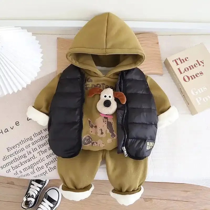 Boys Puffer Jacket With Co-ord Set