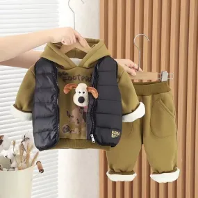 Boys Puffer Jacket With Co-ord Set