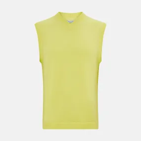 Bright Yellow Fine Merino V-Neck Vest