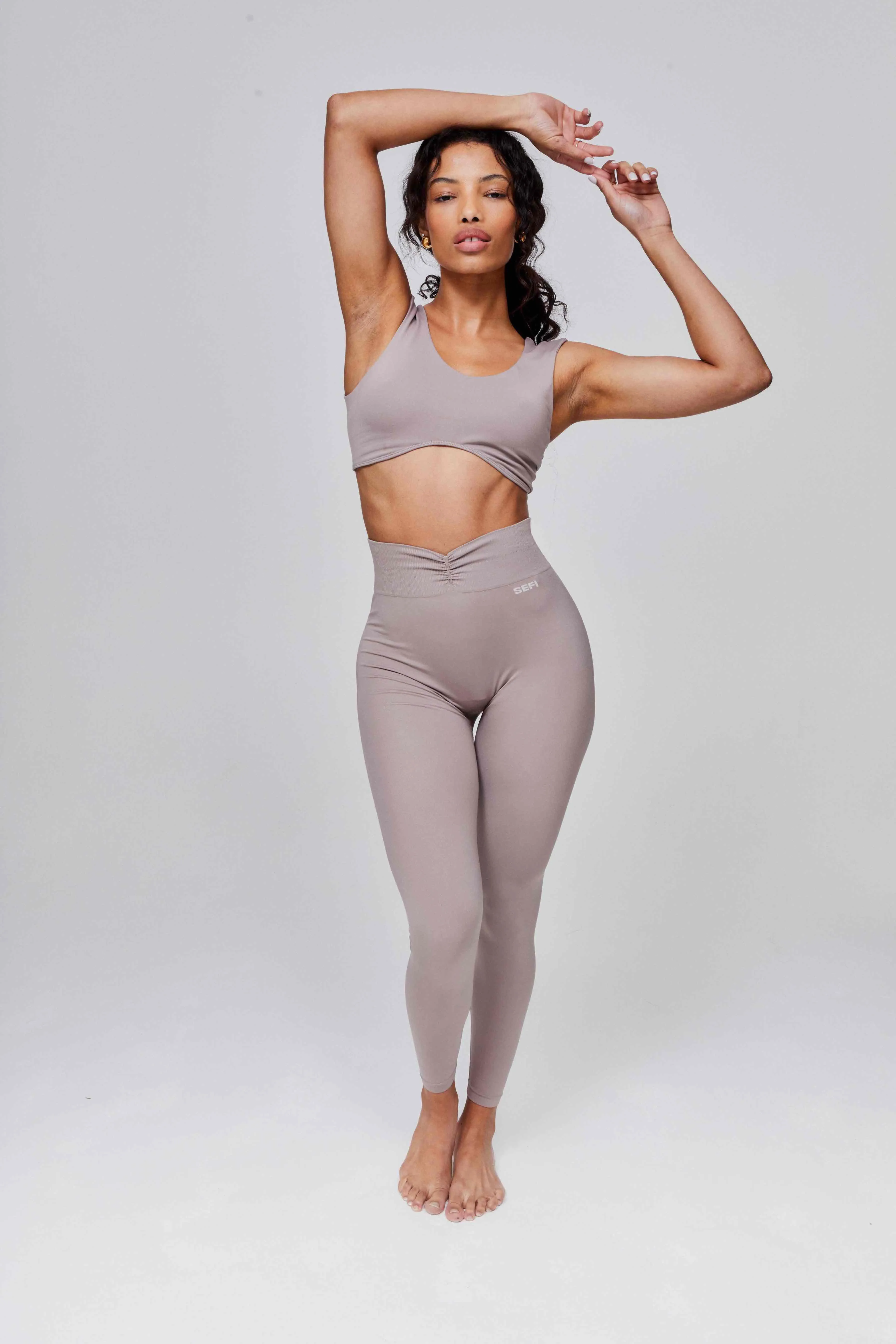 Butterluxe Ruched Waist 7/8 Leggings - Fig Glaze