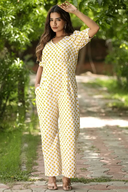 Cape Gooseberries Hand Block Printed  Jumpsuit