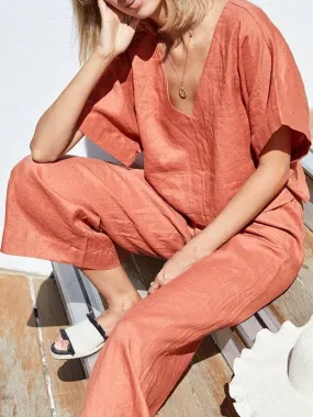 Casual Fashion Solid Color Jumpsuit