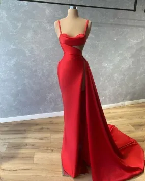 Chic Mermaid red prom Dresses evening Dresses      fg1414