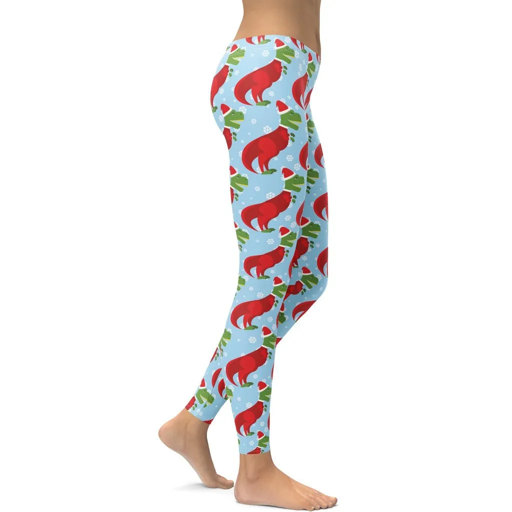 Christmassy Dinosaurs Leggings