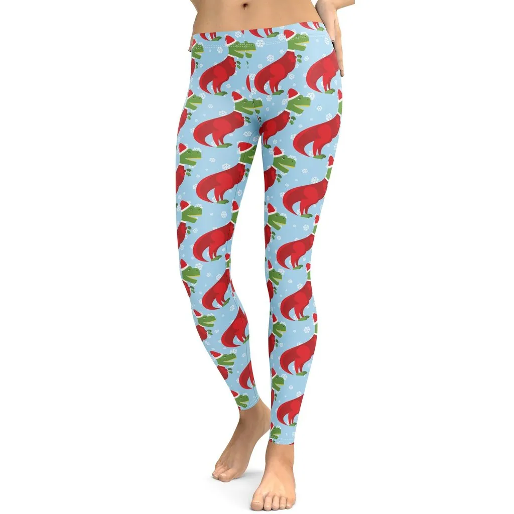 Christmassy Dinosaurs Leggings