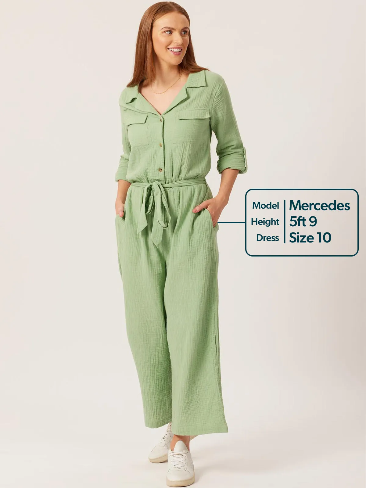 Clara - Utility Jumpsuit - Green