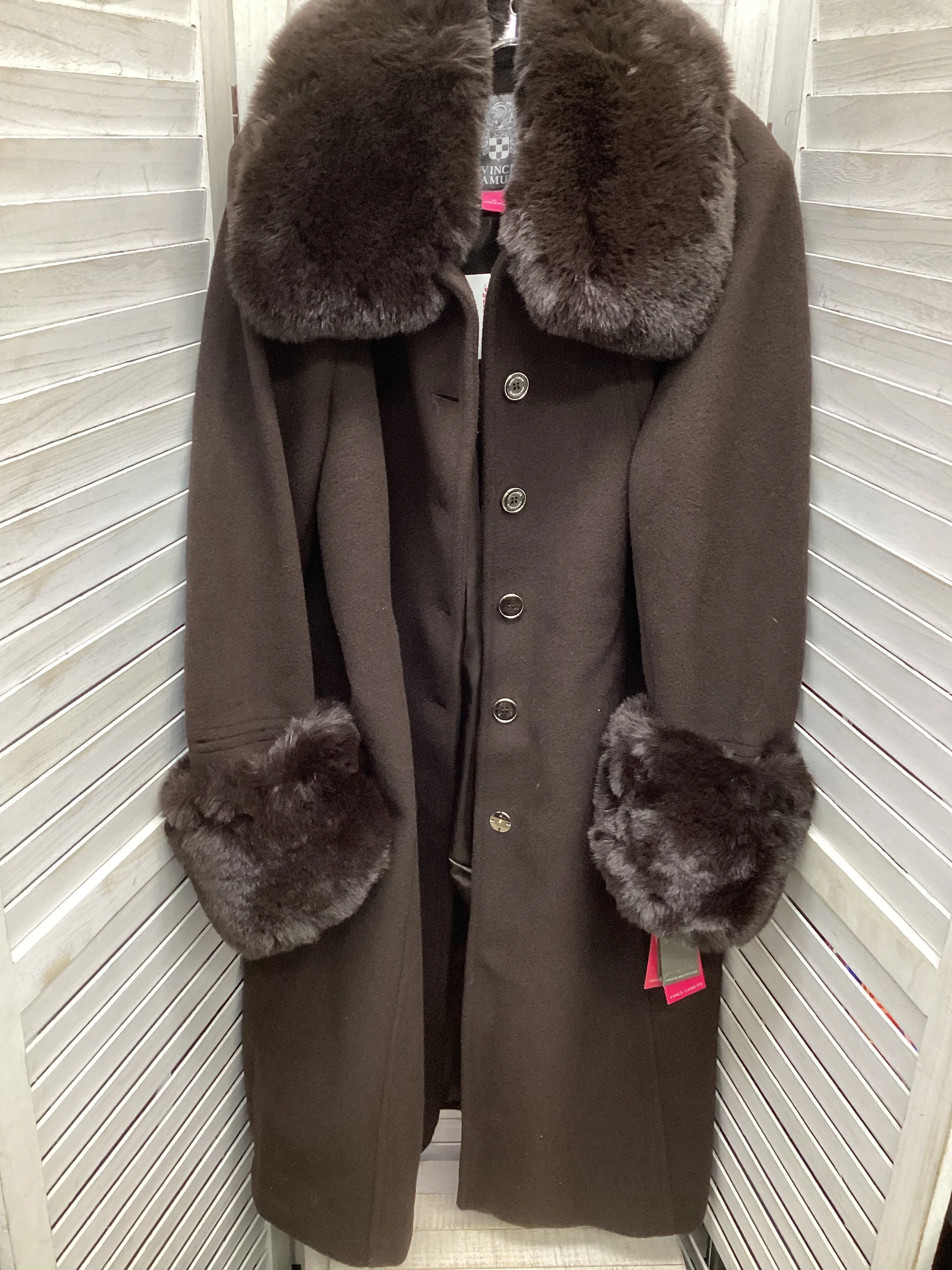 Coat Peacoat By Vince Camuto In Brown, Size: Xl