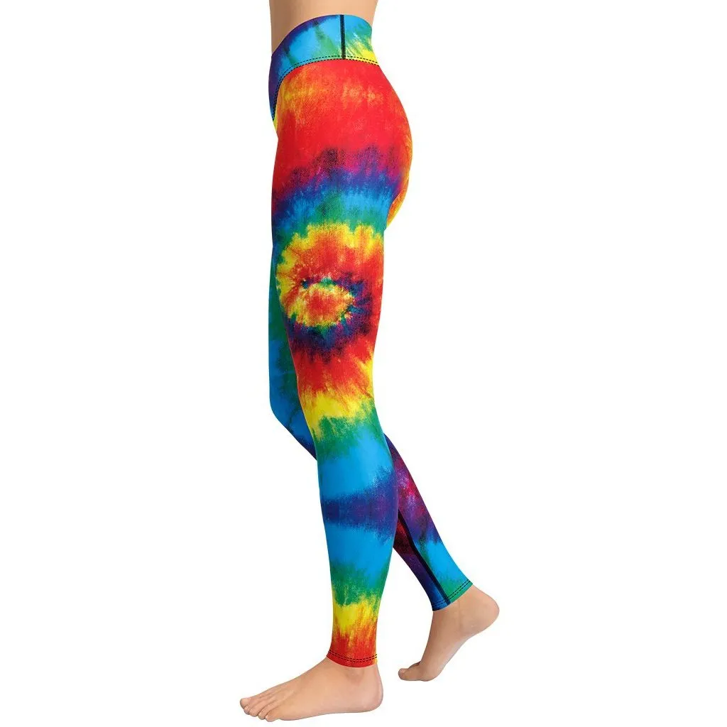 Colorful Supernova Tie Dye Yoga Leggings