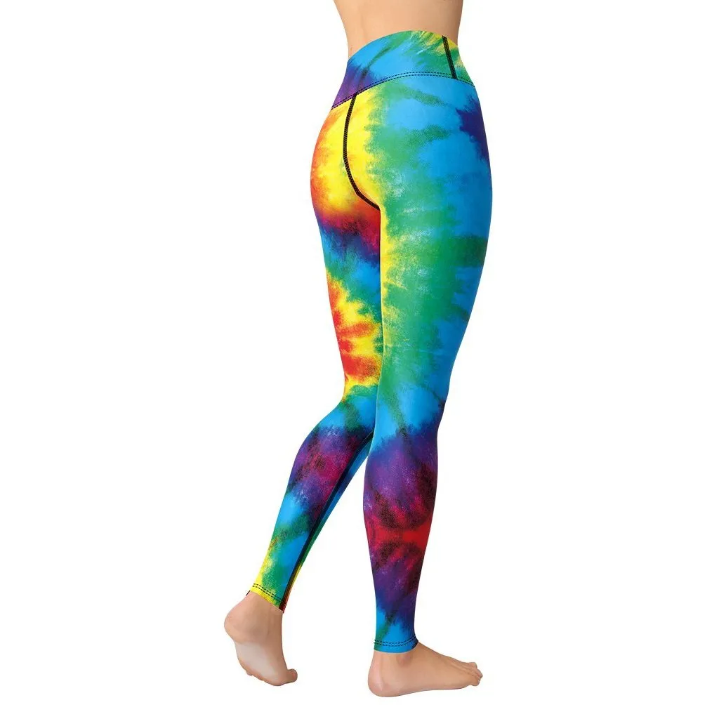 Colorful Supernova Tie Dye Yoga Leggings