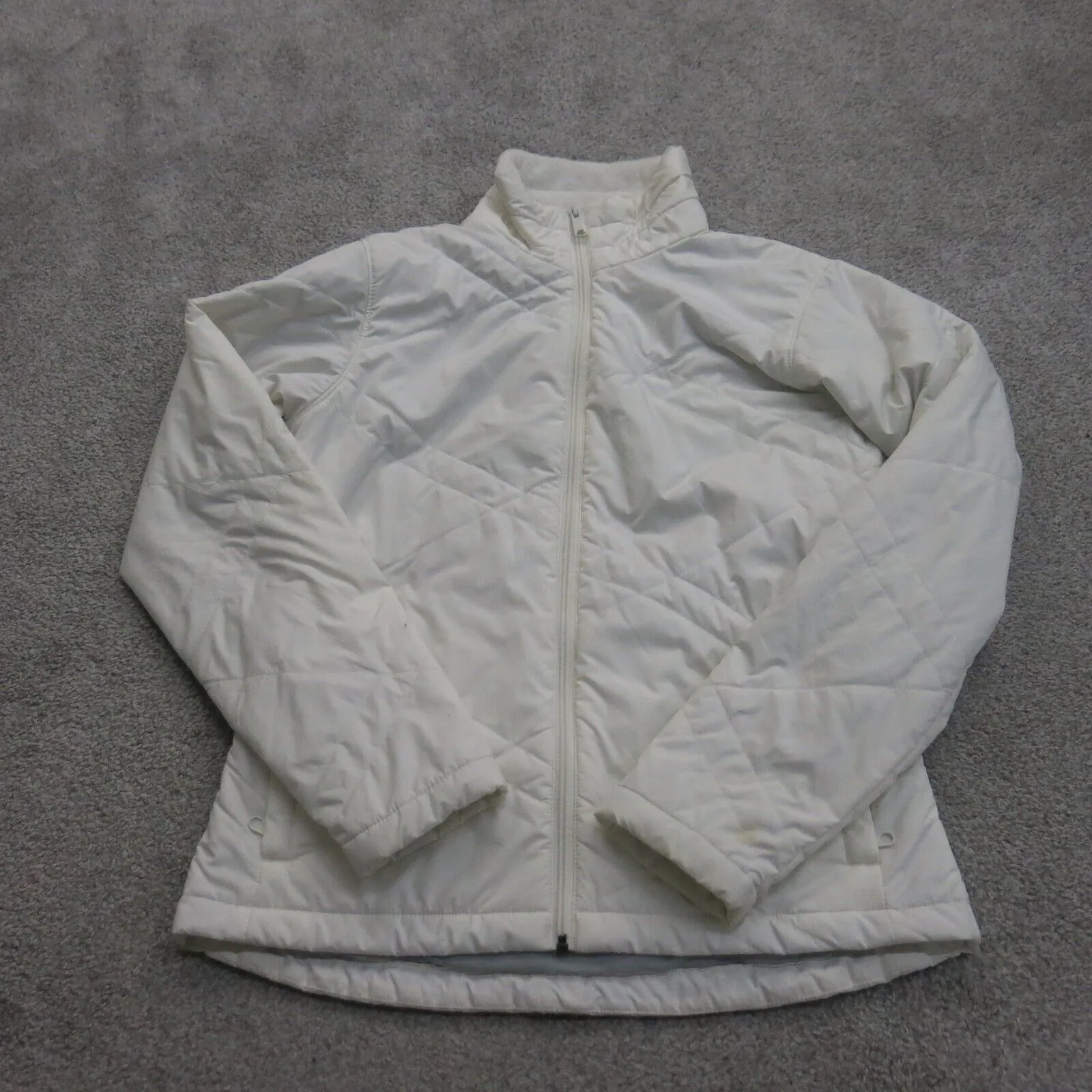 Columbia Sportswear Women Puffer Jacket Full Zip Up Long Sleeve White Size Small