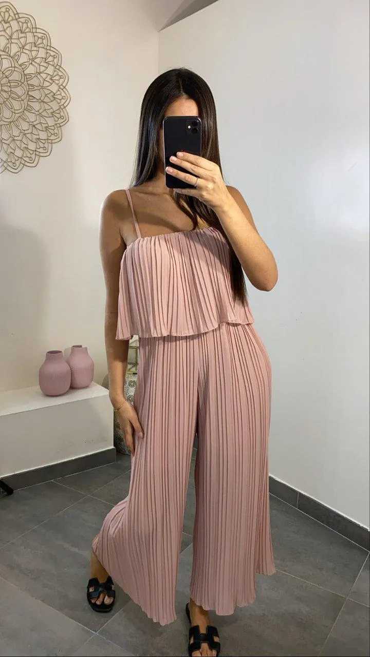 Com - pleat the look . Pleated jumpsuit - 6 colours - one size