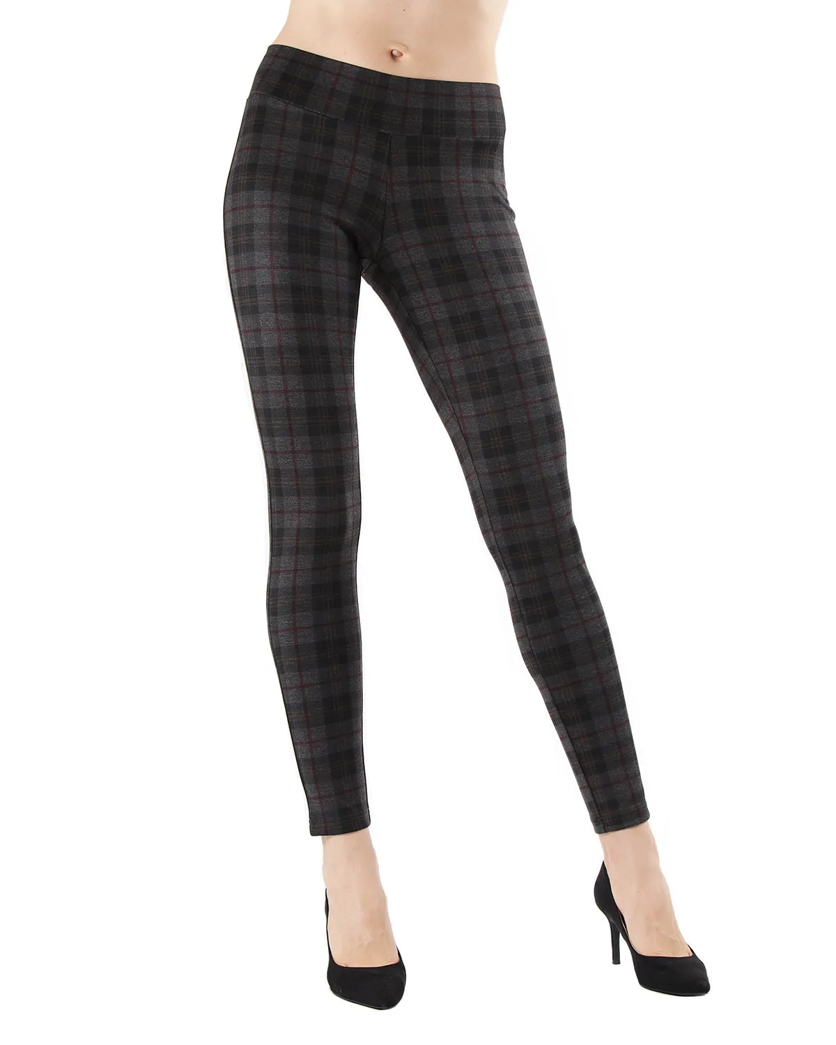 Contempo Plaid Shaping Leggings