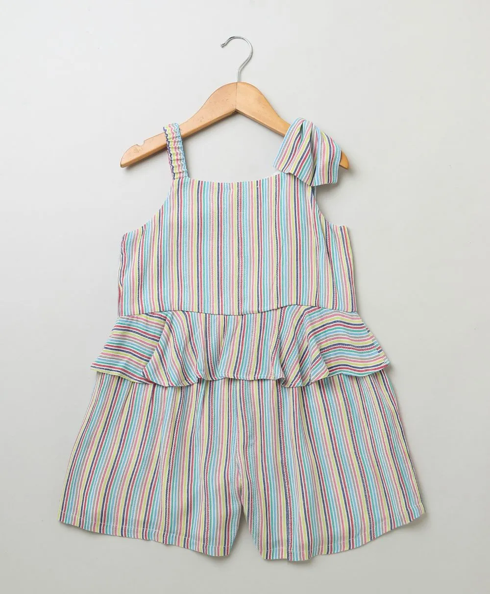 Cotton Striped Playsuit