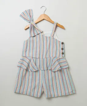 Cotton Striped Playsuit