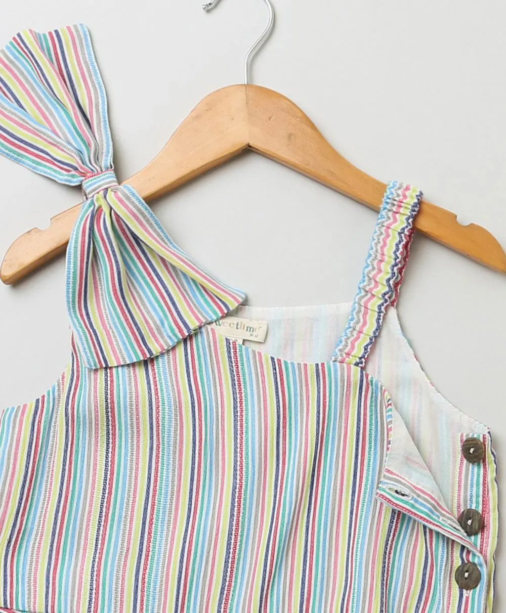 Cotton Striped Playsuit