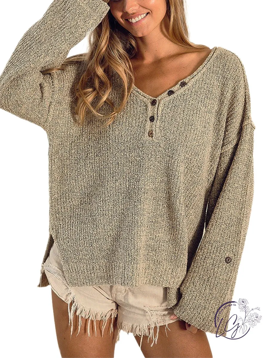 Cozy Charm V-Neck Sweater