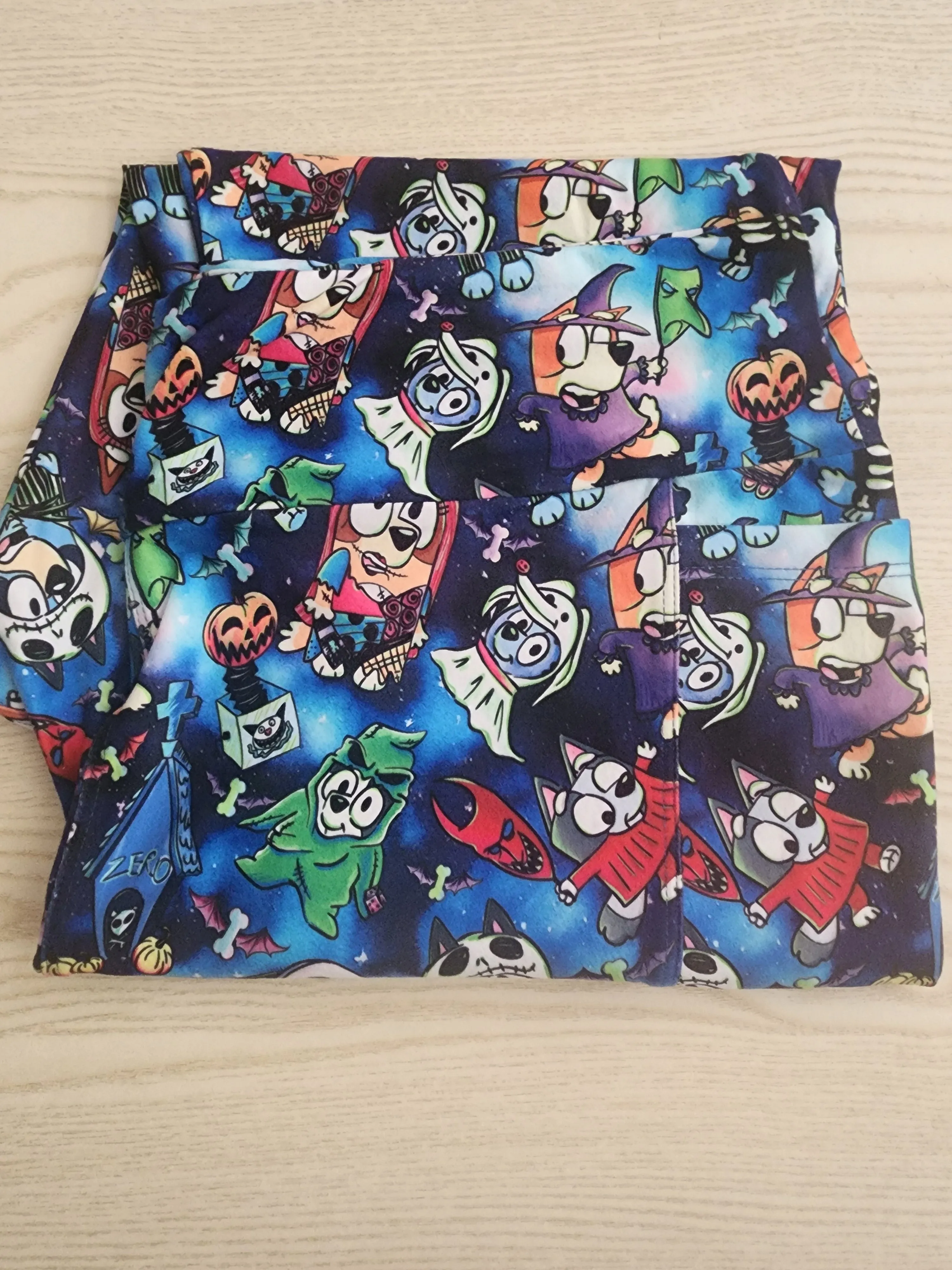 CP Bluey, Bingo, and Family Nightmare Before Christmas Halloween Leggings