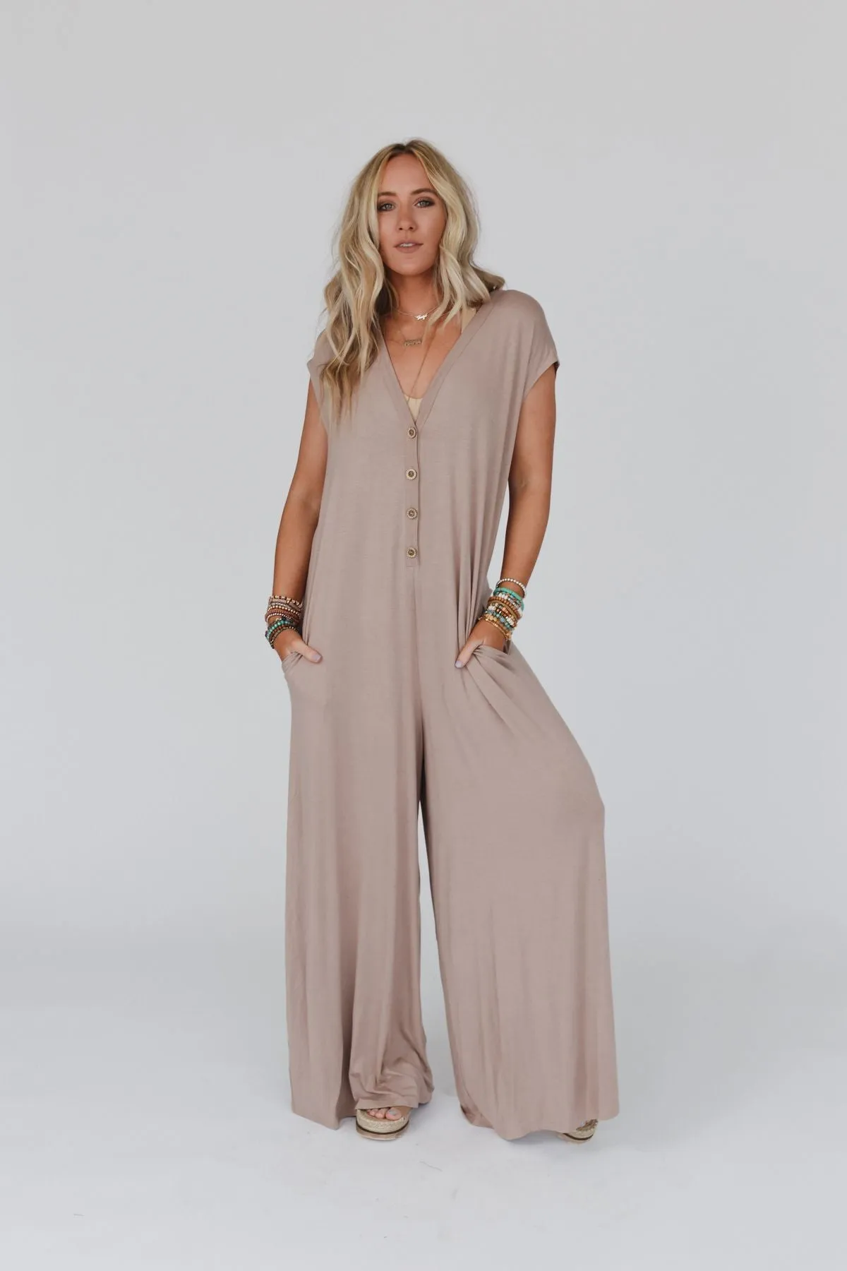 Daphne Jumpsuit - Mocha