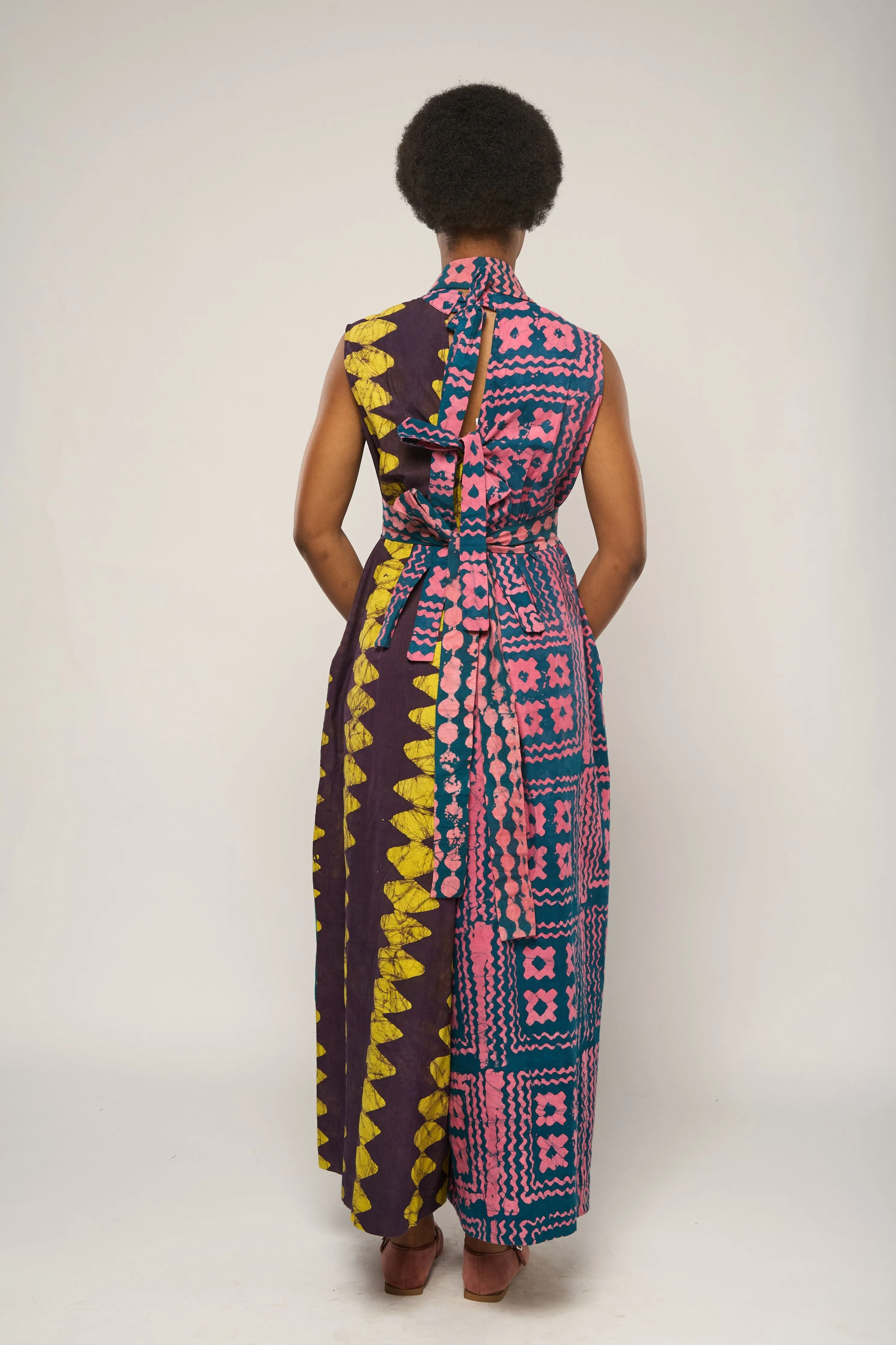 DARK MULTICOLOR JUMPSUIT WITH BIB