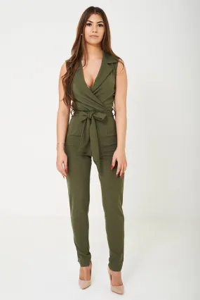 Deep Plunge Jumpsuit Ex Brand